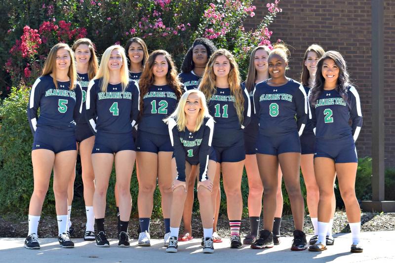 The Delaware Tech women’s volleyball team won the NJCAA Region 19 Division II Championship Oct. 29, in Scranton, Pa. Shown in back are (l-r) Erin Walsh, Marimar Rodriquez- Ramos, Kiera Anderson, Rachel Thomson and Hayley Hudson. In middle are Elizabeth Thomson, Mary O’Hanlon, Coralys Lozano-Reyes, Hannah Boyles, Ashley Wattley and Dianna Nguyen. In front is Brittany Duvell. SUBMITTED PHOTO